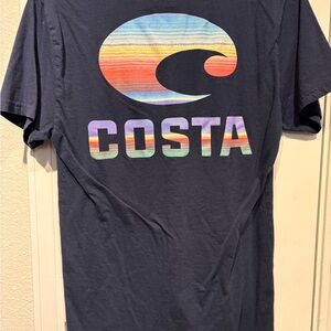 CostaNavy Short-Sleeve Logo T-Shirt with Multicolor Graphic